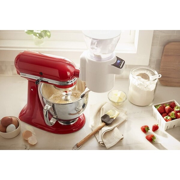 KitchenAid KSMSFTA Sifter + Scale Attachment - White (4-Cup) - 7.8
